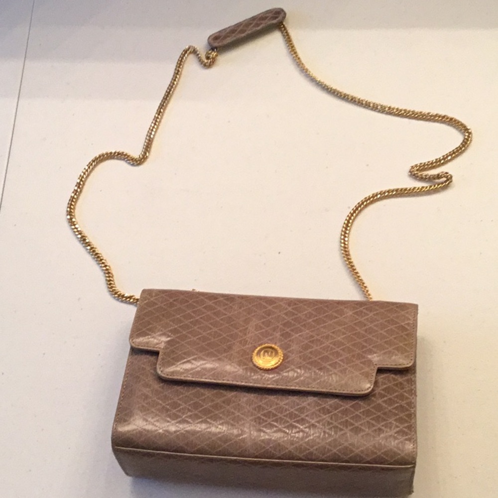 Albert Nipn Handbag With Gold Chain Strap - image 1